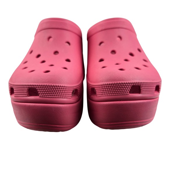 Crocs Classic Siren Platform Clogs Hyper Pink Womens 12 Mens 10 High Heel Mule - Picture 5 of 12